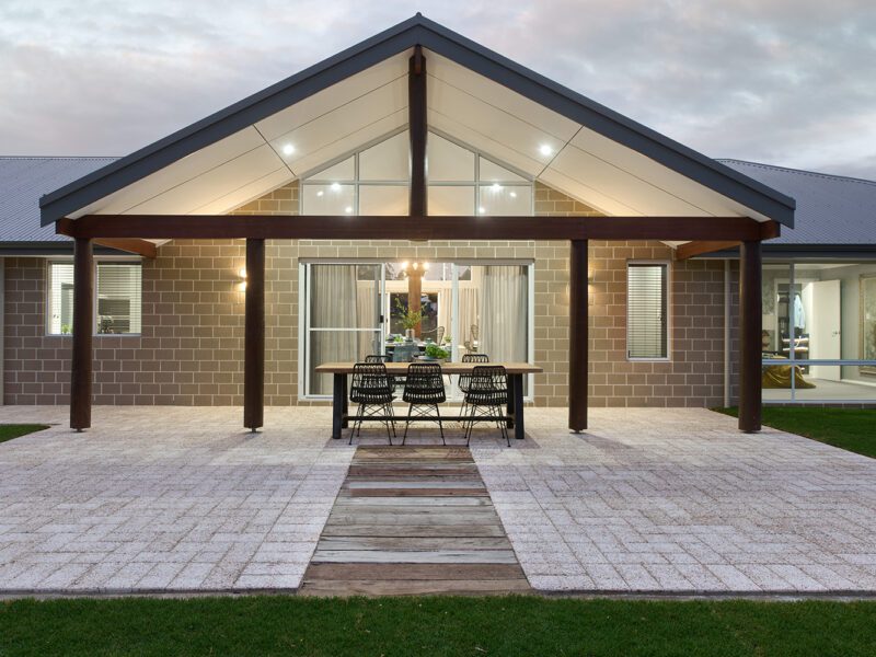 The Milpara Estate spacious outdoor alfresco area - WA Country Builders